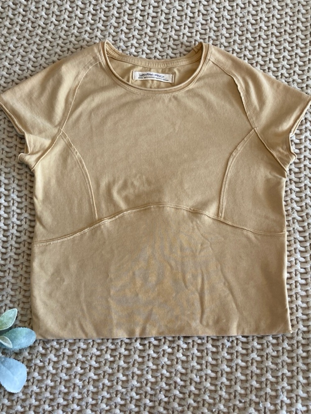 We The Free Short Sleeve Top in Mustard